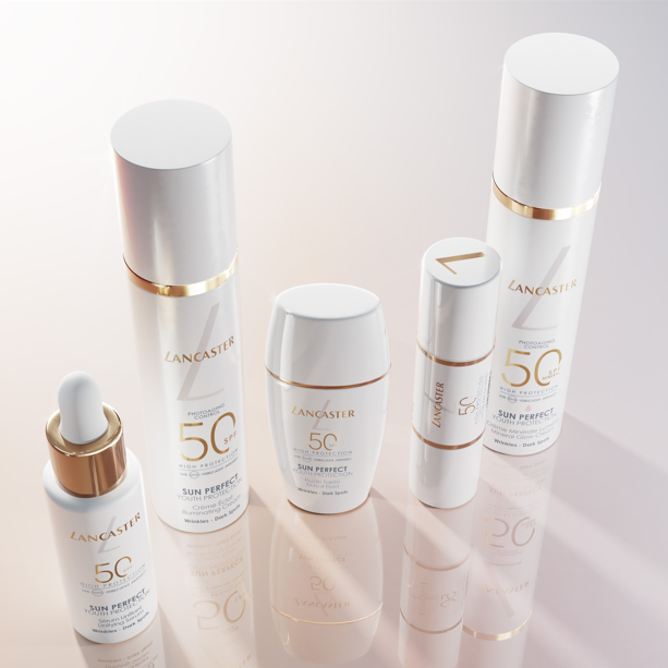 Lancaster presenta le novità della linea Sun Perfect per la protezione della pelle dai danni causati dal sole