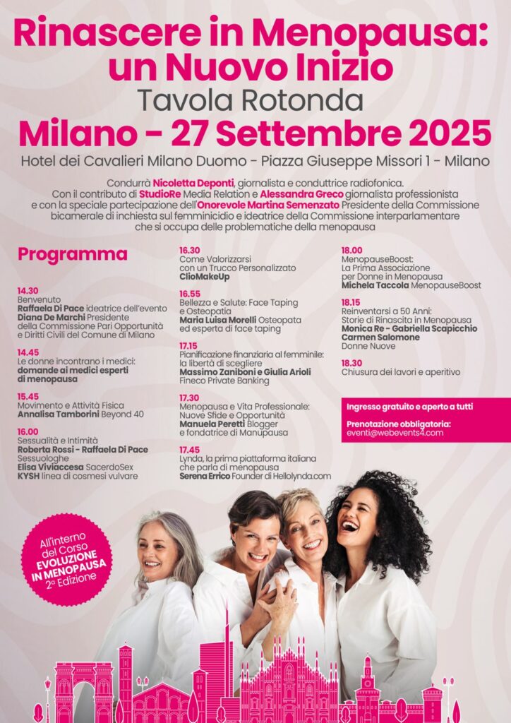 "Rinascere in menopausa: un Nuovo Inizio": il 27 settembre l'evento promosso dalla Dottoressa Raffaella Di Pace