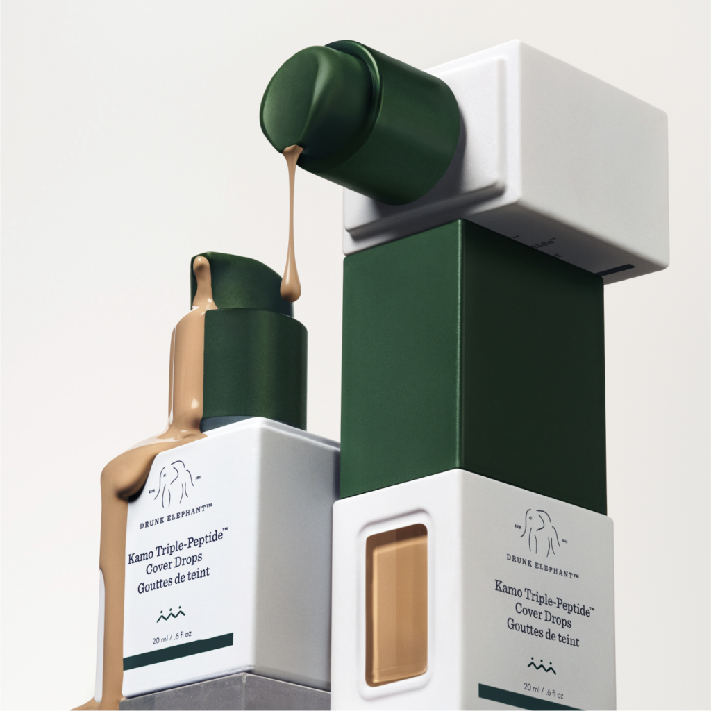 Drunk Elephant lancia Kamo Triple-Peptide Cover Drops per un incarnato splendido